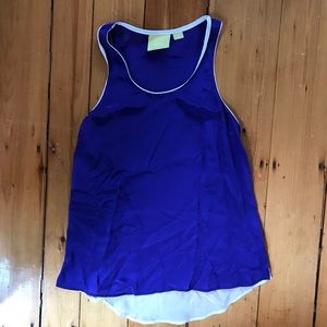 Anthropologie color block Silk Tank